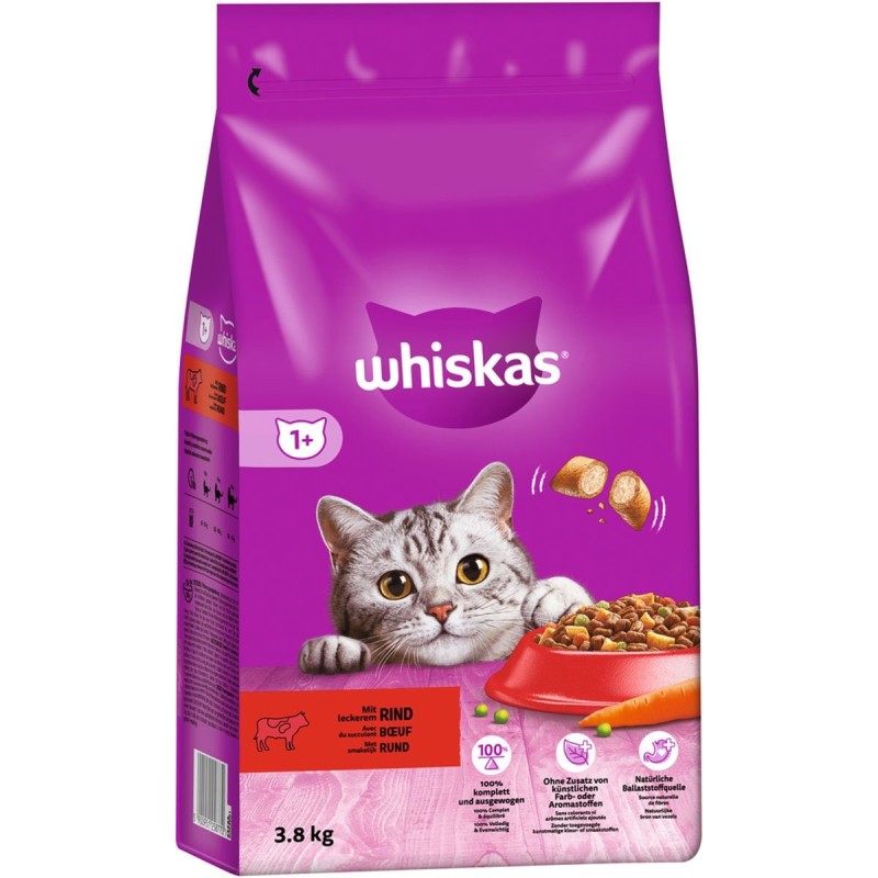 Whiskas Trocken Adult 1und  mit Rind 3,8kg