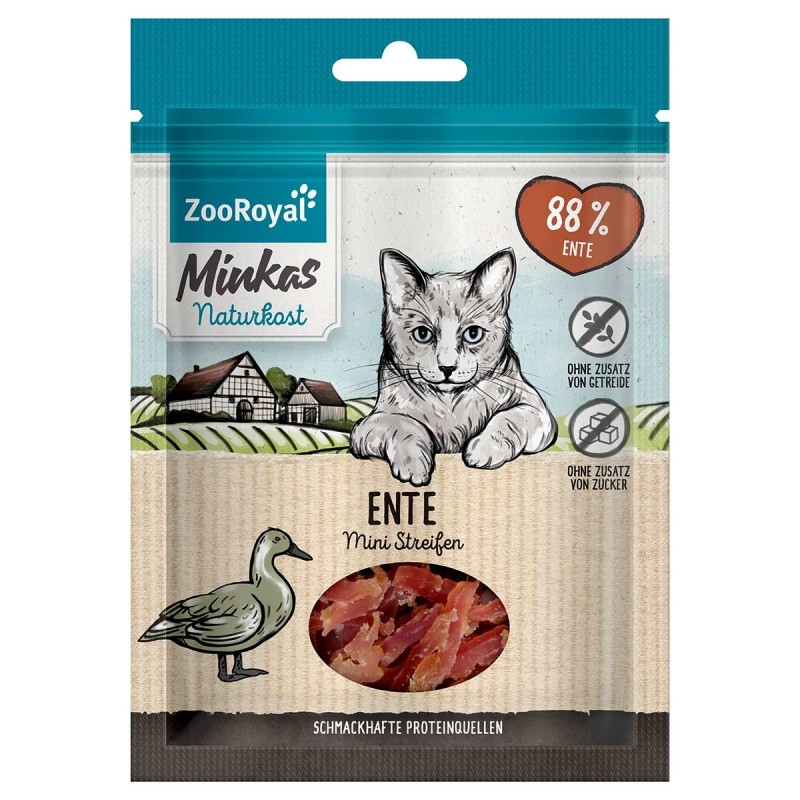 ZooRoyal Minkas Naturkost Mini Streifen Ente 50g