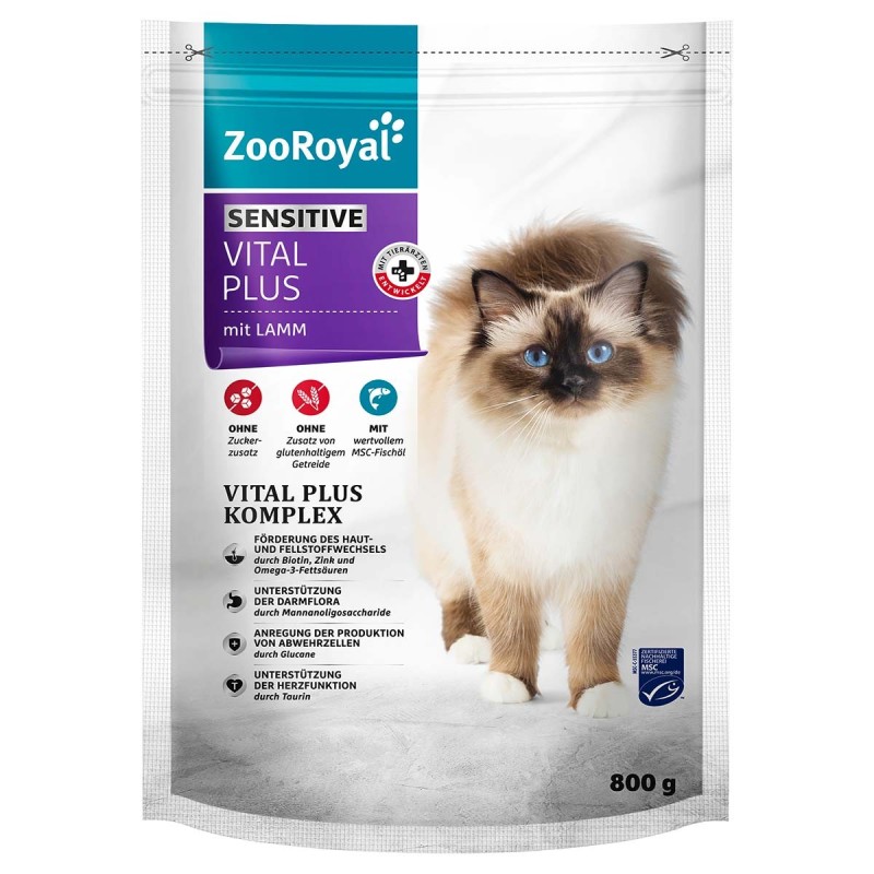 ZooRoyal Vital Plus Sensitive mit Lamm 800g