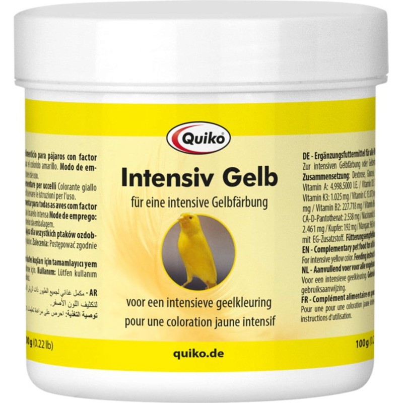 Quiko Intensiv Gelb für Ziervögel mit Gelbfaktoren - 100 g