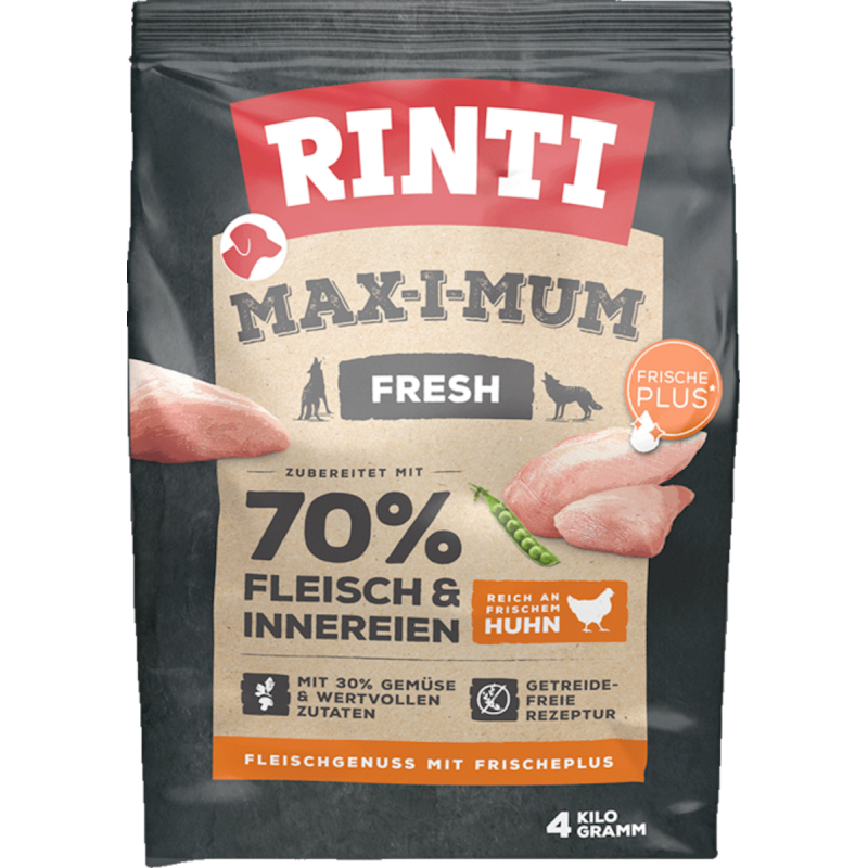 RINTI Max-I-Mum Huhn Hundetrockenfutter 4 Kilogramm