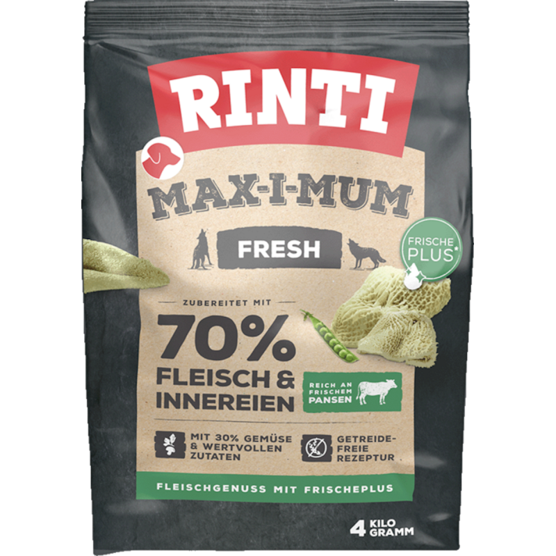 RINTI Max-I-Mum Pansen Hundetrockenfutter 4 Kilogramm