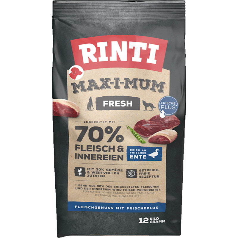 RINTI Max-I-Mum Ente Hundetrockenfutter 12 Kilogramm