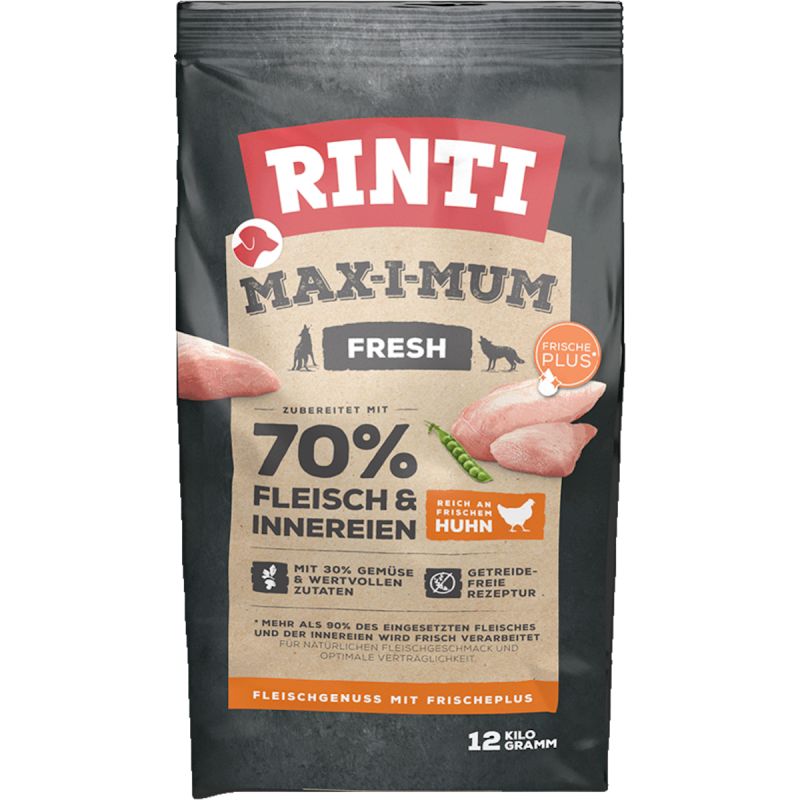 RINTI Max-I-Mum Huhn Hundetrockenfutter 12 Kilogramm