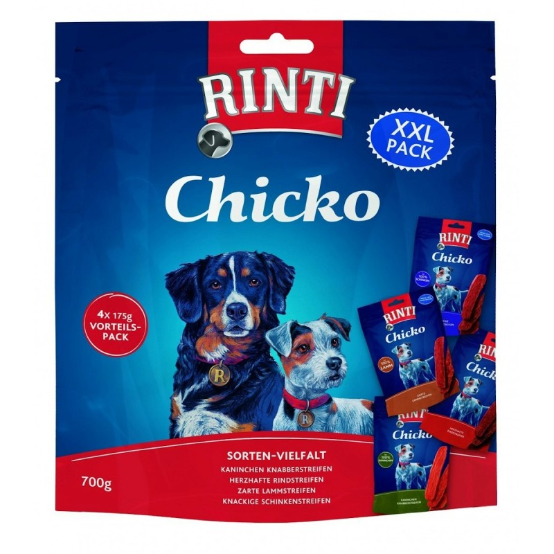 RINTI Chicko Sortenvielfalt XXL PACK Hundesnacks 4 x 4 x 175 Gramm