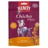 RINTI Chicko Plus 80 Gramm Hundesnacks Sparpaket 12 x 80 Gramm Käsewürfel mit Huhn