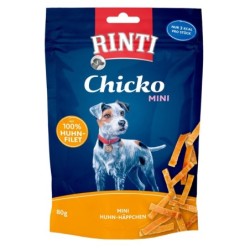 RINTI Chicko Mini 80 Gramm Hundesnacks Sparpaket 12 x 80 Gramm Huhn