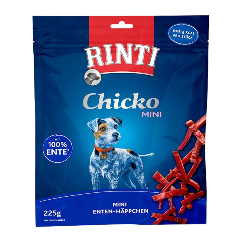 RINTI Chicko Mini 225 Gramm Hundesnacks Sparpaket 9 x 225 Gramm Ente