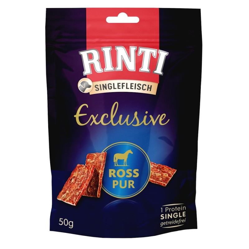 RINTI Exclusive Snack pur 50 Gramm Hundesnack 12 x 50 Gramm Ross