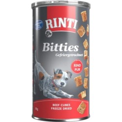 RINTI Bitties Pur gefriergetrocknet 30 Gramm Hundesnack 12 x 30 Gramm Rind