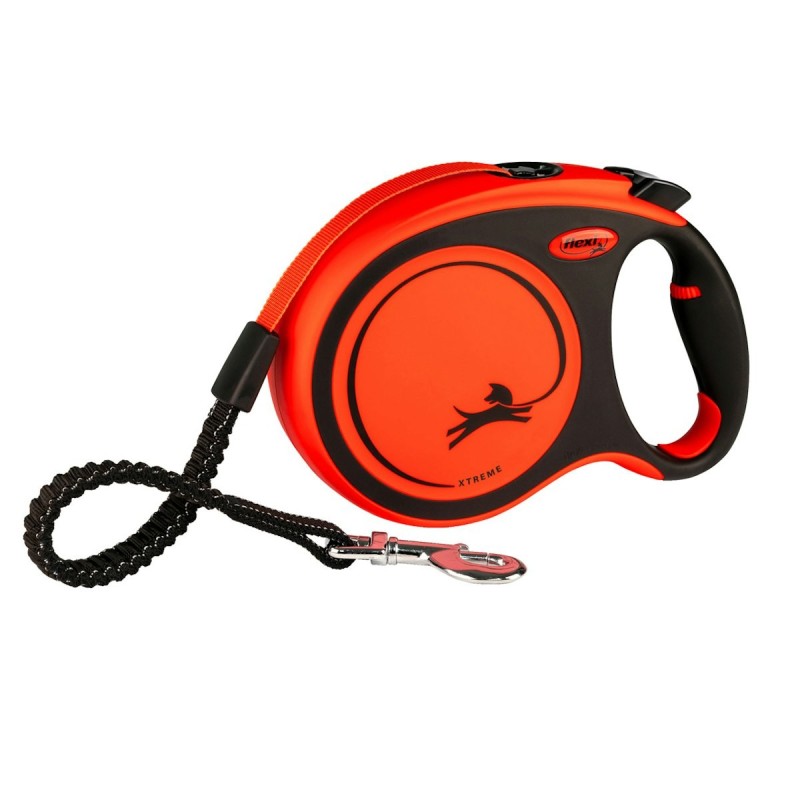 Flexi XTREME Gurt L 8 Meter schwarz/orange Roll-Leine für Hunde