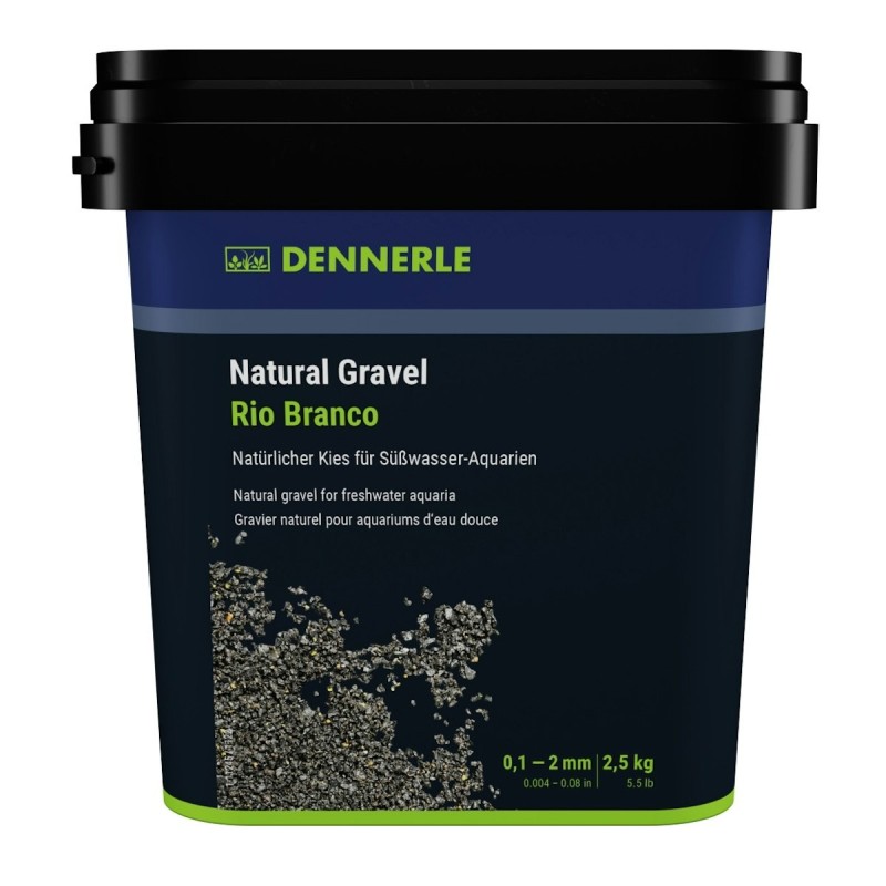 DENNERLE Natural Gravel Rio Branco 0,1-2 Millimeter  2,5 Kilogramm Aquarieneinrichtung