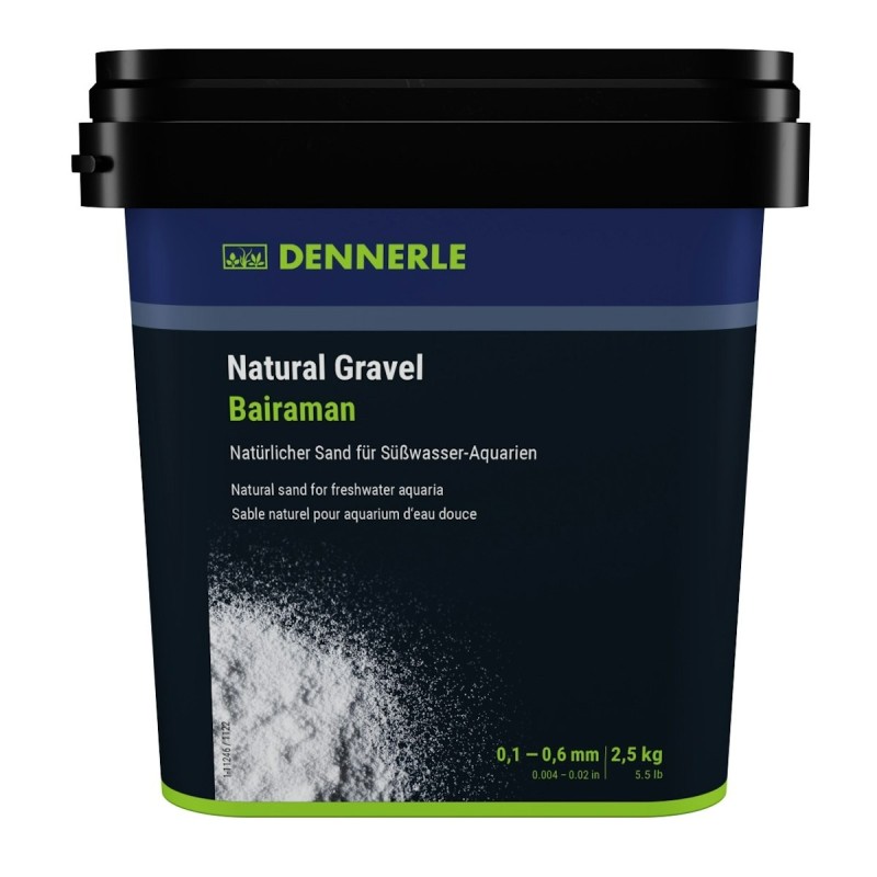 DENNERLE Natural Gravel Bairaman 0,1-0,6 Millimeter 2,5 Kilogramm Aquarieneinrichtung