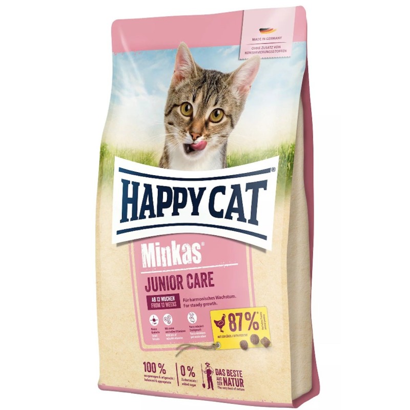 HAPPY CAT Minkas Junior Care Geflügel Katzentrockenfutter 10 Kilogramm