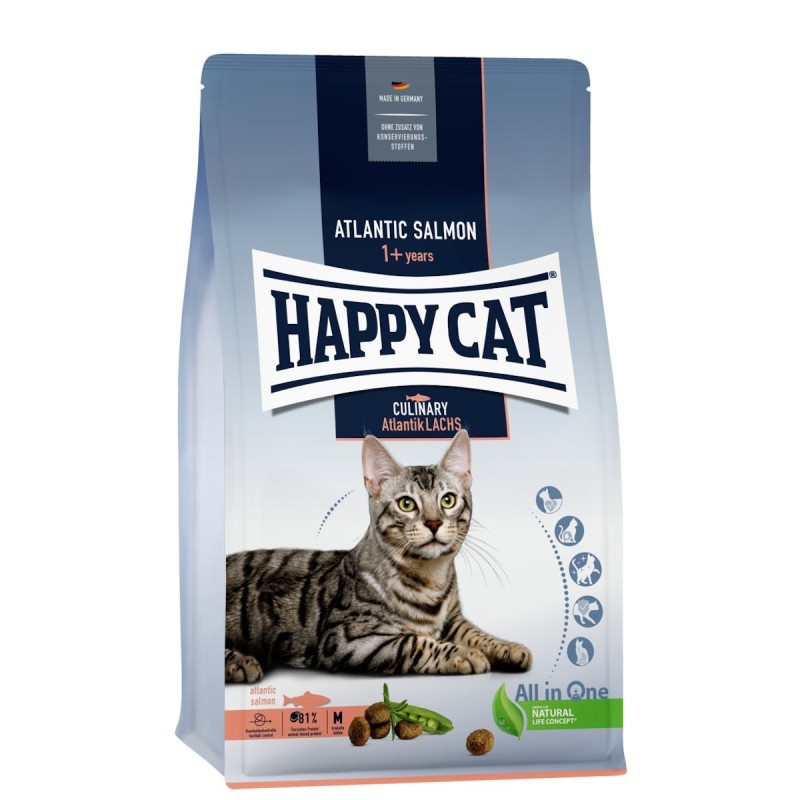 HAPPY CAT Supreme Culinary Adult Atlantik-Lachs Katzentrockenfutter 4 Kilogramm