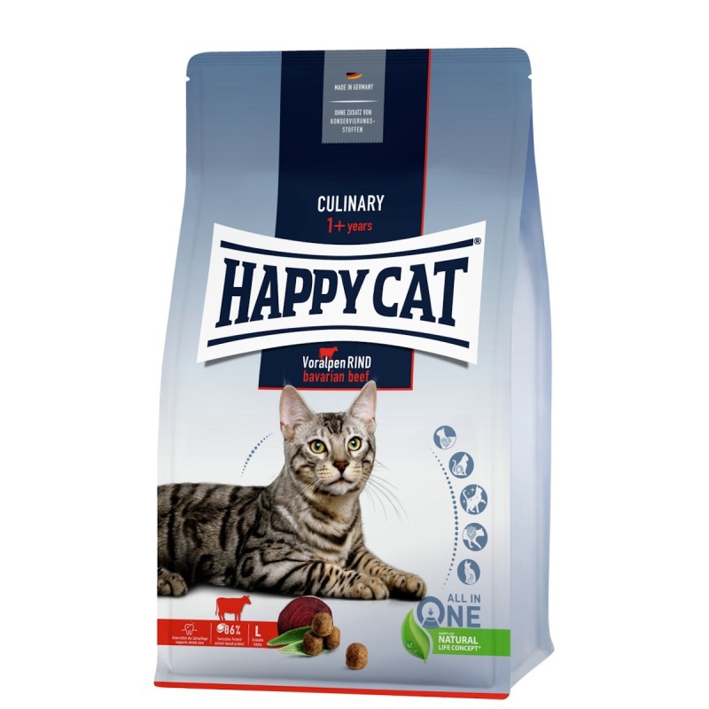 HAPPY CAT Supreme Culinary Voralpen-Rind Katzentrockenfutter 4 Kilogramm