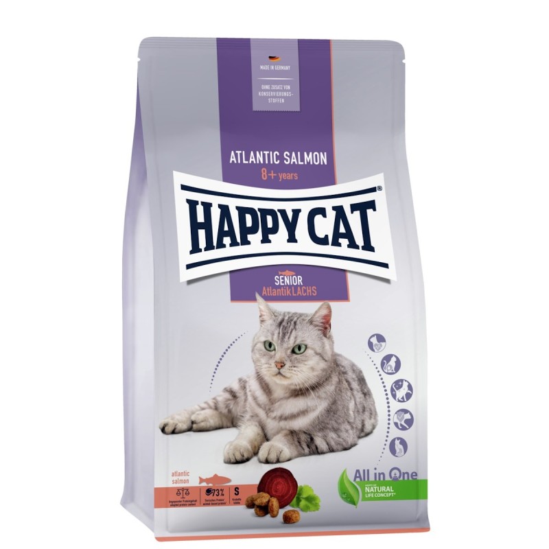 HAPPY CAT Supreme Senior Atlantik-Lachs Katzentrockenfutter 4 Kilogramm