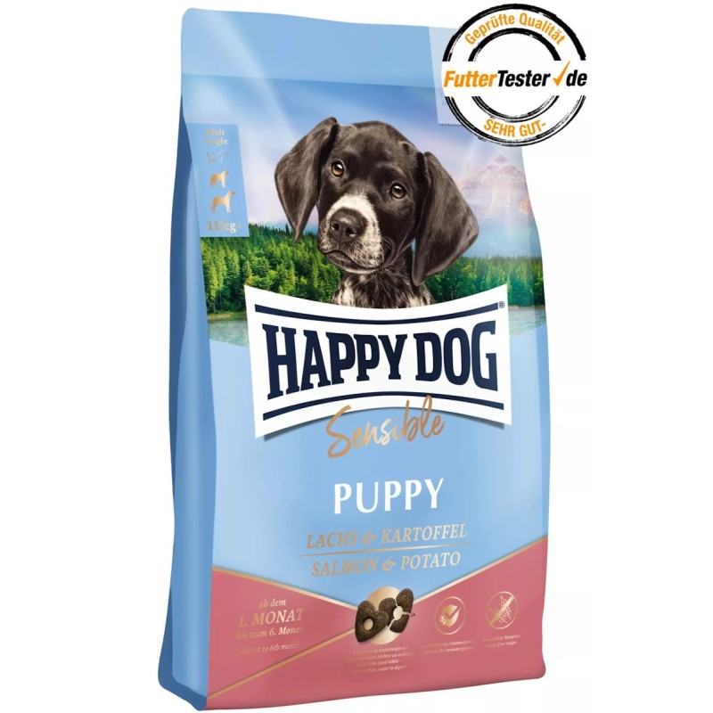 HAPPY DOG Sensitive Puppy Lachs & Kartoffel Hundetrockenfutter 4 Kilogramm