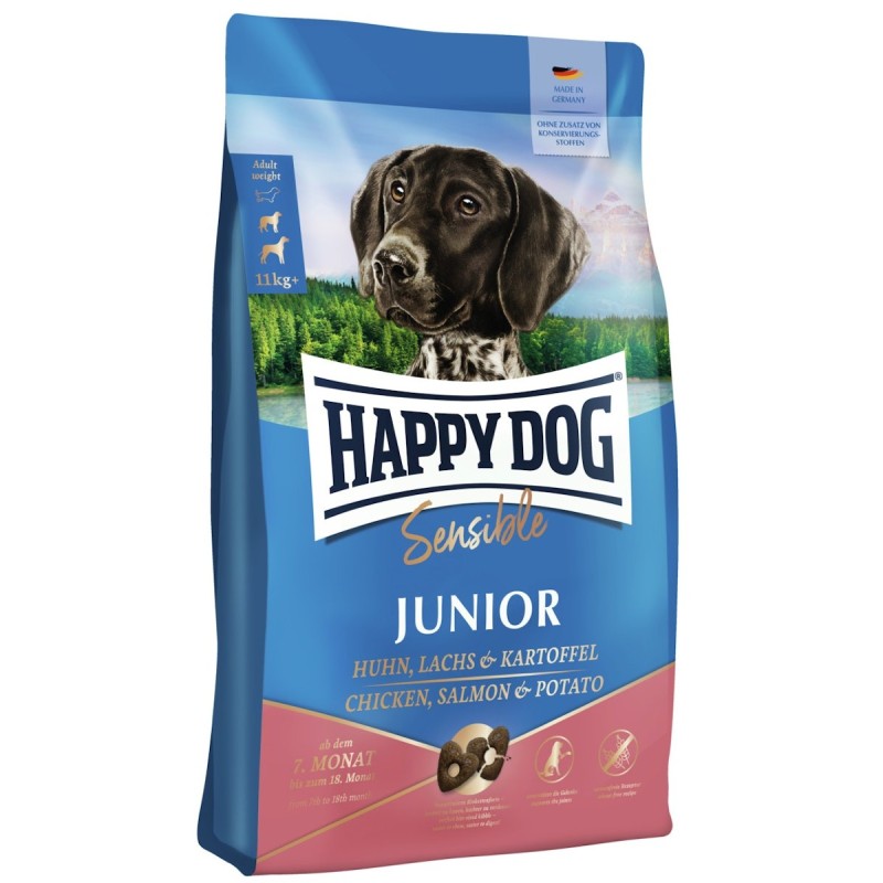 HAPPY DOG Sensitive Junior Lachs & Kartoffel Hundetrockenfutter 4 Kilogramm