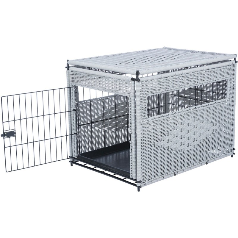 TRIXIE Home Kennel Polyrattan Medium 58 x 60 x 77 Centimeter Hundemobiliar