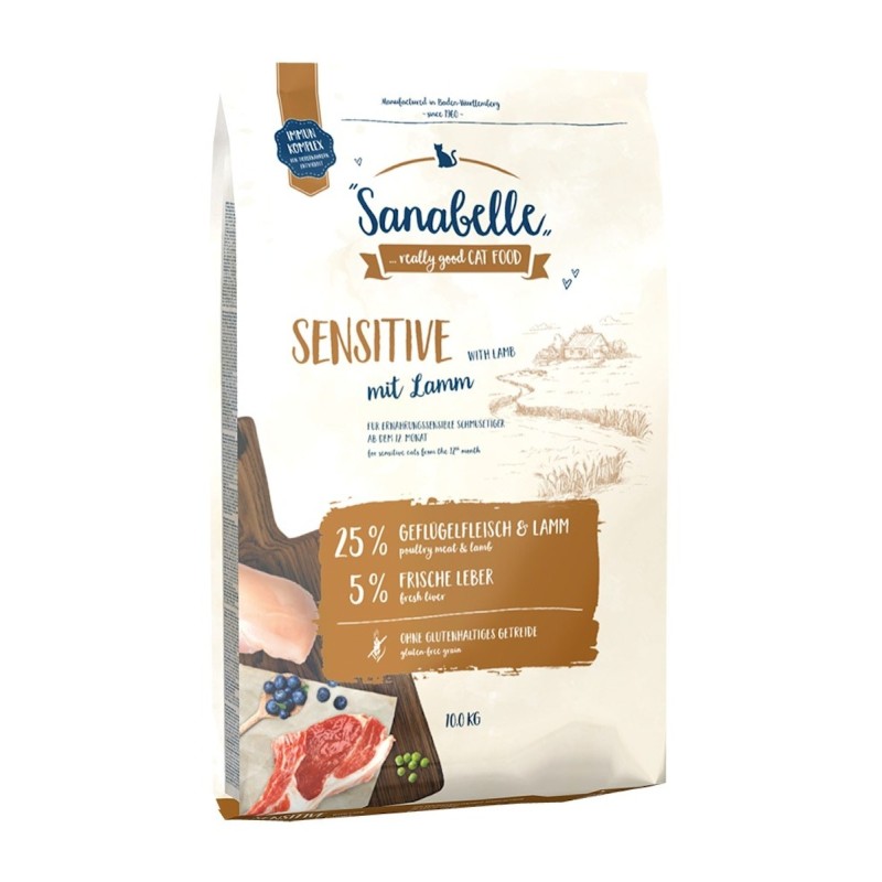 Sanabelle Sensitive mit Lamm Katzentrockenfutter 10 Kilogramm