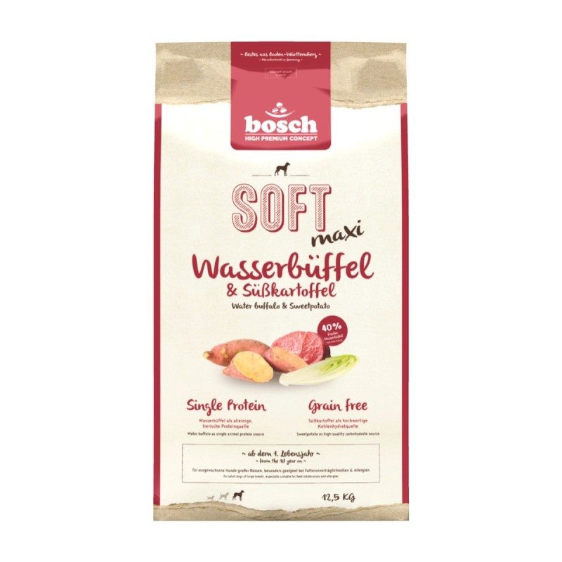 bosch SOFT Maxi Wasserbüffel & Süßkartoffel Hundetrockenfutter 12,5 Kilogramm