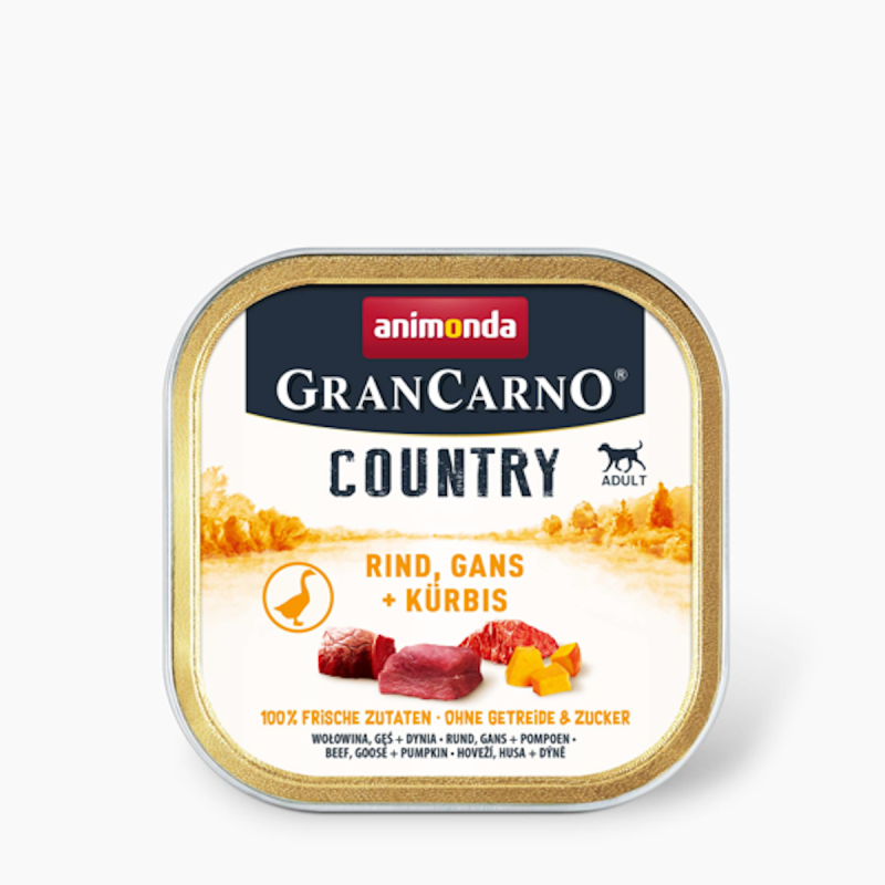 ANIMONDA 22x150g Gran Carno Country Rind + Gans + Kürbis