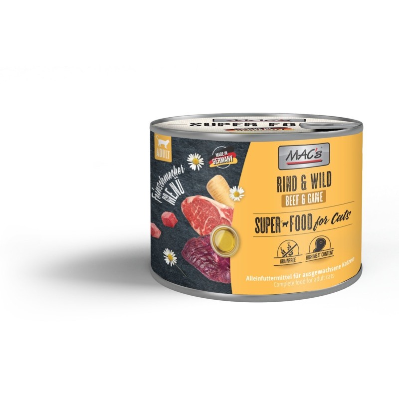 Macs Katze Rind+Wild Sparpaket 12 x 200g