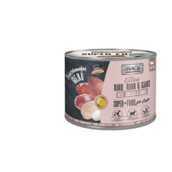 Macs Katze Kitten Rind+Huhn+Gans Sparpaket 12 x 200g