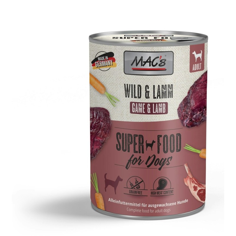 Macs Hund Wild und Lamm Sparpaket 12 x 400g