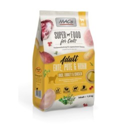 MAC's Cat Adult Ente, Pute & Huhn Katzentrockenfutter Sparpaket 2 x 1,5 Kilogramm