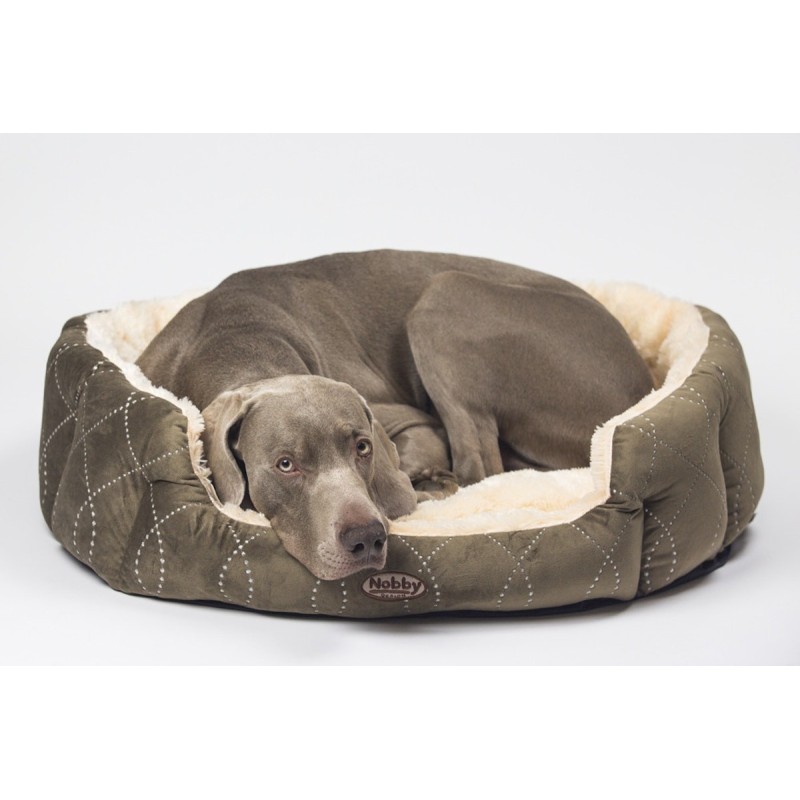 Nobby CENO oval 45x40x19cm Hunde-/ Katzenkomfortbett beige/braun