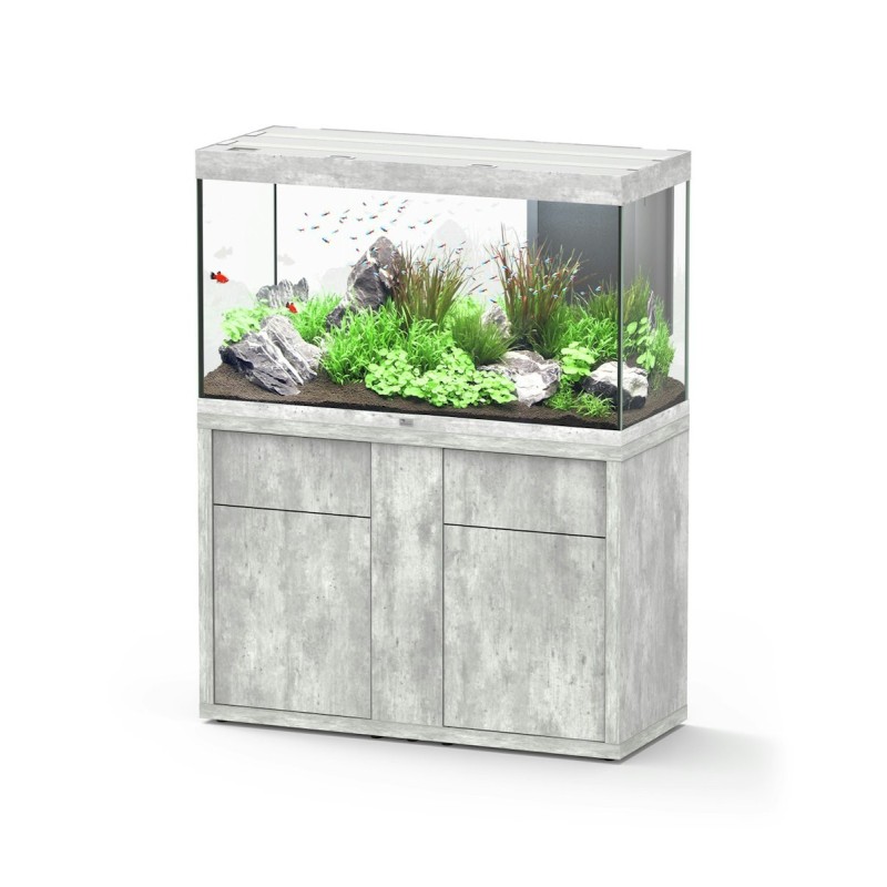 Aquatlantis Sublime 335 120x50cm Aquarium mit Unterschrank Steinoptik Kombi