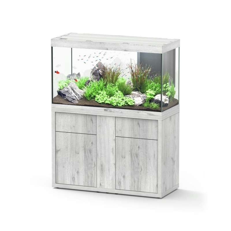 Aquatlantis Sublime 335 120x50cm Aquarium mit Unterschrank Esche weiß