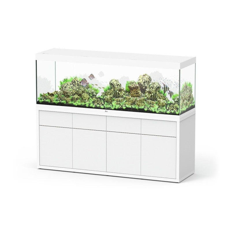 aquatlantis Sublime 675 200x60x70 Zentimeter Aquarium mit Unterschrank weiß