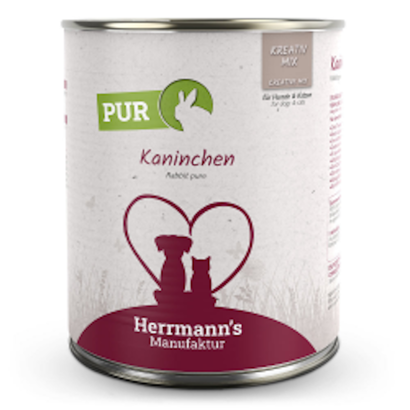 Herrmann's Selection Reinfleisch 800g Dose Hundenassfutter 6 x 800g Kaninchen