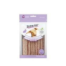 DOKAS 70 Gramm Hundesnacks Kaninchenfleisch getrocknet 12 x 70 Gramm