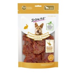 DOKAS Kaninchen 100 Gramm Hundesnacks Rippen getrocknet