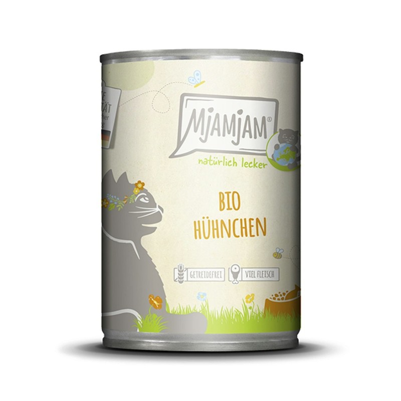 MjAMjAM - BIO für Katze 400g MjAMjAM Katze Sparpaket 12x400g BIO Hühnchen