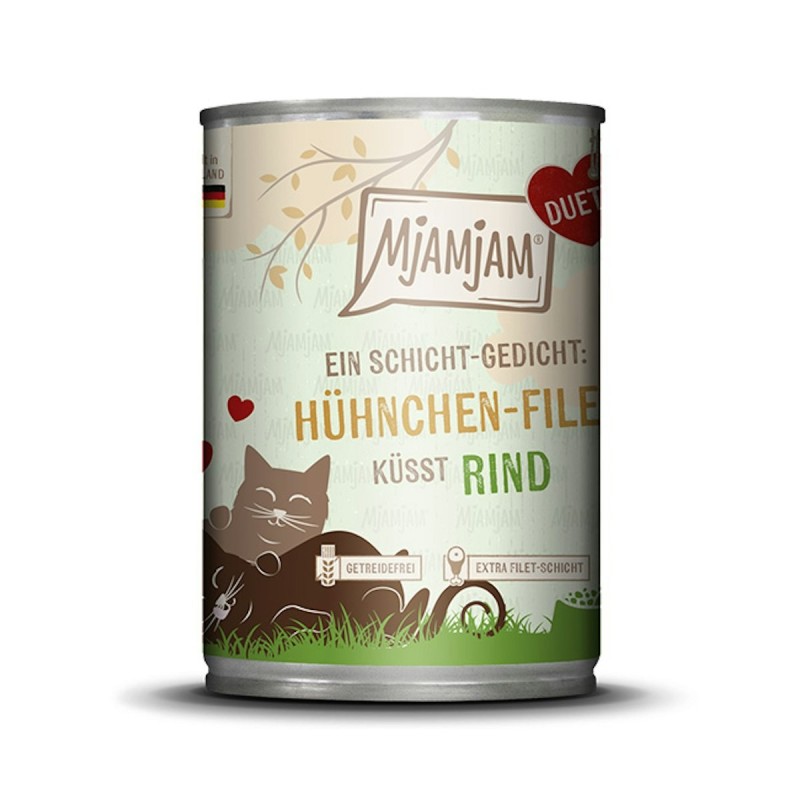 MjAMjAM - Duett 390g MjAMjAM Katze 6x390g DUETT HühnchenFilet mit Rind