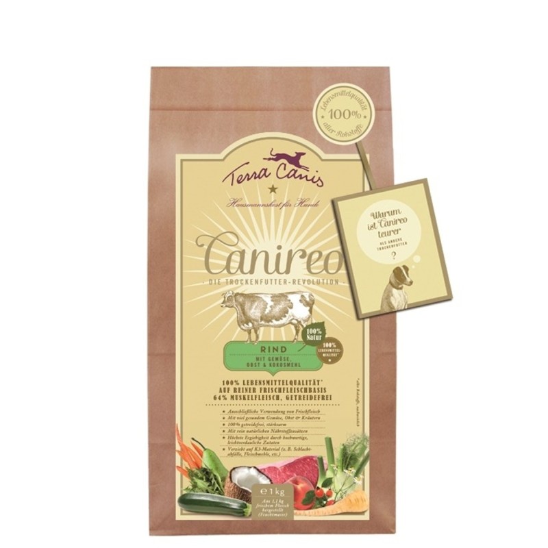 Terra Canis Canireo Rind getreidefrei Hundetrockenfutter 1 Kilogramm