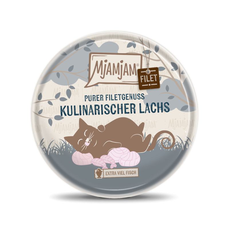 MjAMjAM – filetgenuss 80g MjAMjAM Katze 16x80g Filetgenuss kulinarisch Lachs