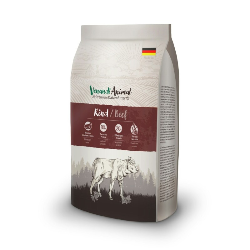 VenandiAnimal Rind Katzentrockenfutter Sparpaket 2 x 1,5 Kilogramm Rind