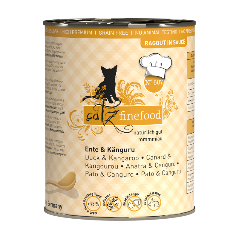 Catz Ragout - 380g Ragout Ente & Kängaru Nr. 607 - 6 x 380g