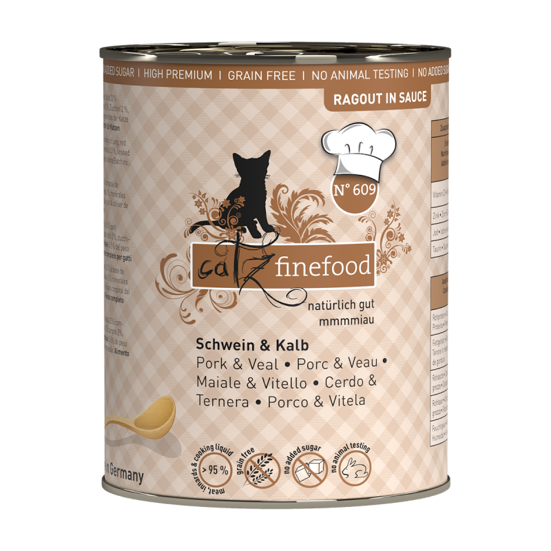 Catz Ragout - 380g Ragout Schwein & Kalb Nr. 609 - 6 x 380g