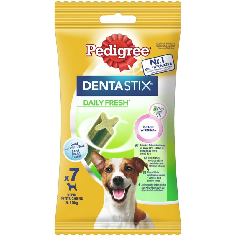 Pedigree Denta Stick Daily Fresh Hundesnack 10 x 7 Stück Größe S