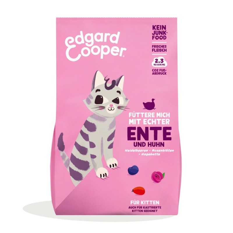 Edgard&Cooper Kitten Ente und Huhn Katzentrockenfutter 2 Kilogramm