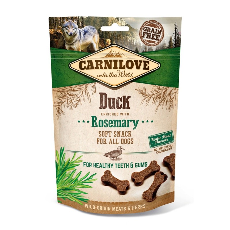 CARNILOVE Soft Snack 200 Gramm Hundesnacks Sparpaket 10 x 200 Gramm Duck & Rosemary