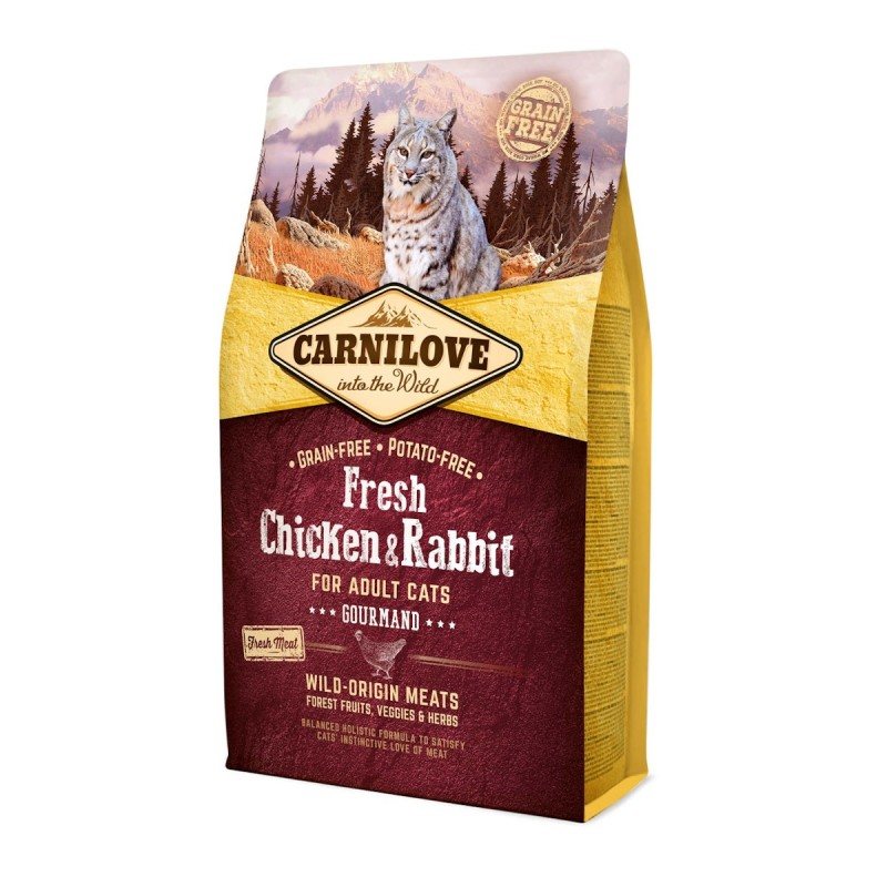 CARNILOVE Gourmand Fresh Chicken & Rabbit Katzentrockenfutter 2 Kilogramm