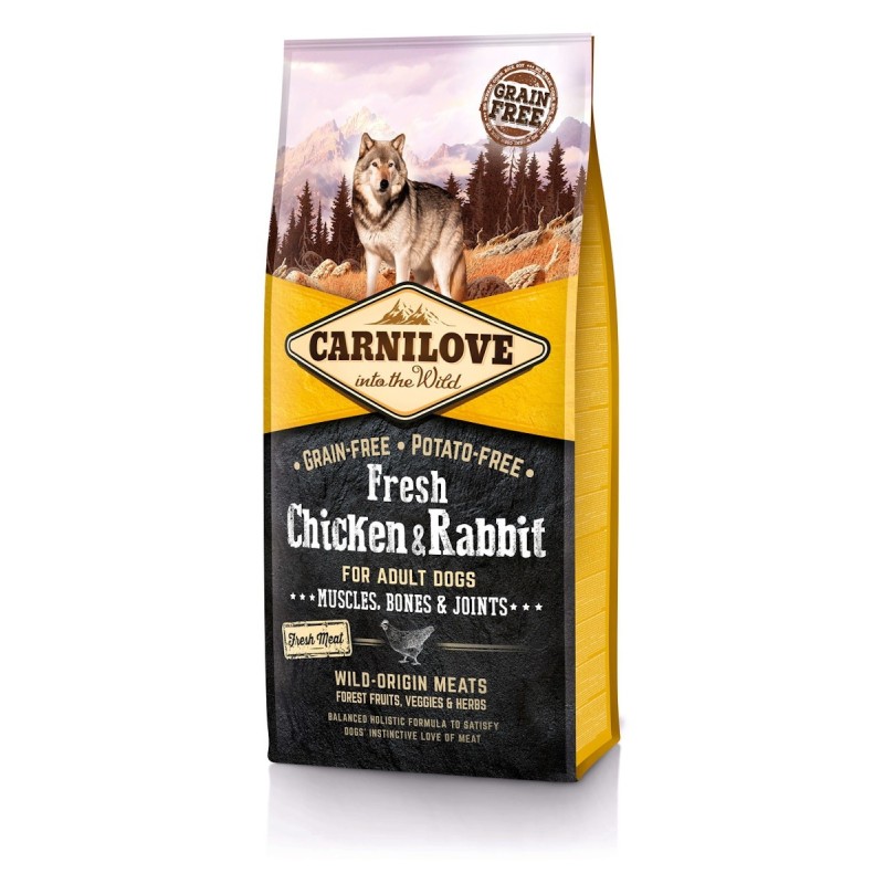 CARNILOVE Adult Fresh Chicken & Rabbit Hundetrockenfutter 12 Kilogramm